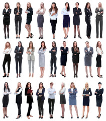 Obraz premium collage of successful modern businesswoman. isolated on white