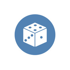 Dice icon in trendy flat design. Trendy modern vector symbol for web site design or mobile app.