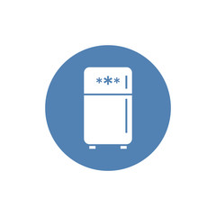 Vector refrigerator Icon. Flat vector illustration on white background. EPS 10