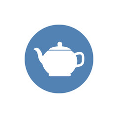 Teapot vector icon. Flat vector illustration on white background. EPS 10