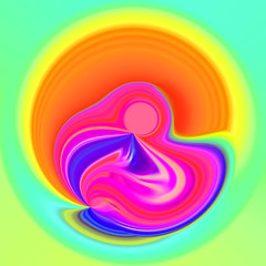 Glowing futuristic shape.