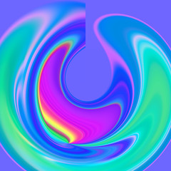 Colorful glowing abstract shape.