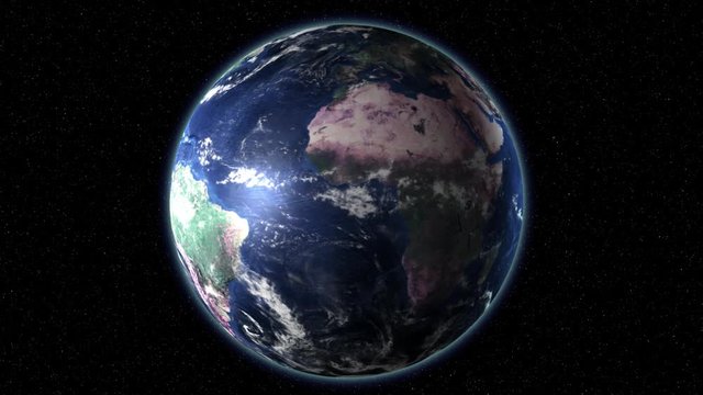 The concept of the globe, the approach of the planet Earth.