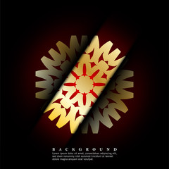 Mandala ornaments on a dark red background. vector design