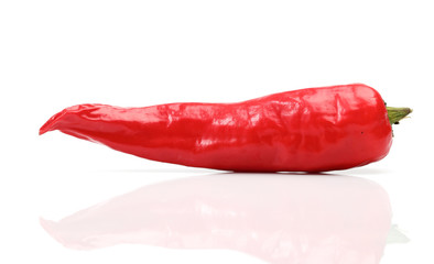 red chili pepper isolated on white background