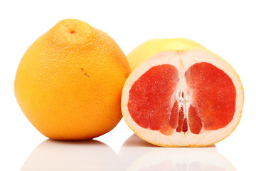 Fototapeta na wymiar grapefruit on white background