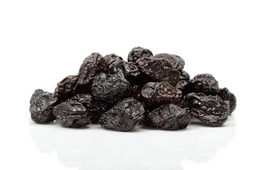prunes on white background