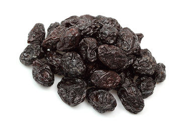 prunes on white background