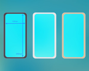Mesh, cyan colored phone backgrounds kit.