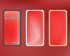 Mesh, coral colored phone backgrounds kit.
