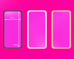 Mesh, pink colored phone backgrounds kit.