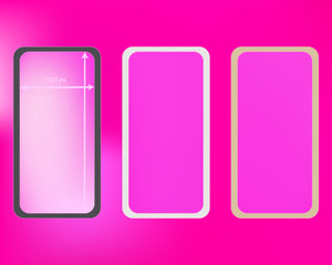 Mesh, pink colored phone backgrounds kit.