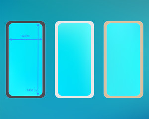 Mesh, cyan colored phone backgrounds kit.