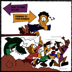 Entrepreneurship is a scary decision - in color