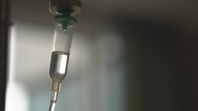 saline water drops machine or medical instruments for infusion to blood vessel and for treatment sick or patient healthcare in hospital or clinic on 4K