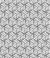 seamless striped cube vector pattern.