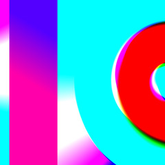 Glowing abstract shape