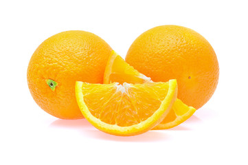 Orange fruit isolated on white background
