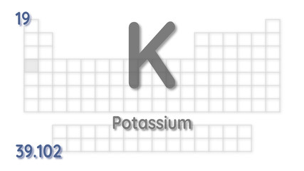 Obraz premium Potassium chemical element physics and chemistry illustration backdrop