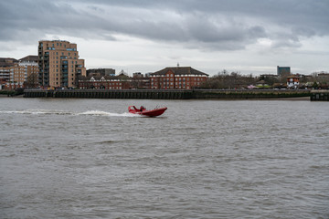 High sped boat on river