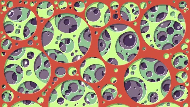 Abstract Generative Art color distributed circles holes background illustration