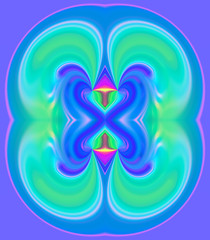 Obraz premium Glowing abstract futuristic shape.