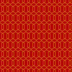 Red and golden chinese traditional pattern collection. Abstract asian background. Decorative chinese wallpaper. Endless texture for wallpaper, pattern fills, web page background, surface textures.