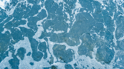 Beautiful waves of a stormy sea