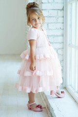 Little girl in a beautiful dress. 