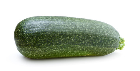 Fresh ripe zucchini isolated on a white