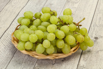 Sweet ripe Green grape branch