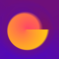 Glowing abstract shape background.