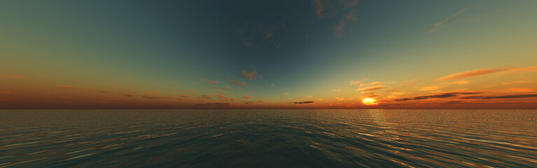 The sea and the sky made in 3D Render