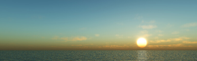 The sea and the sky made in 3D Render