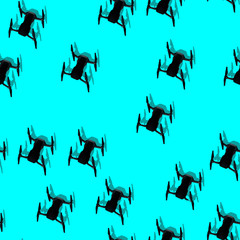 Pattern drones group background isolated