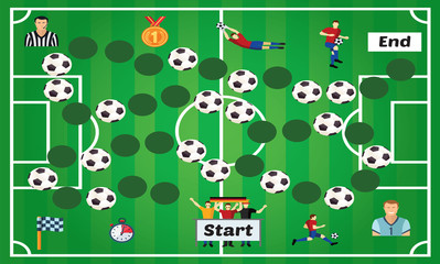 Vector illustration of Puzzle game Football