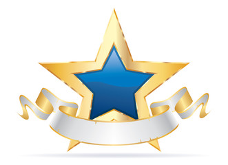 blue star white banner sharp