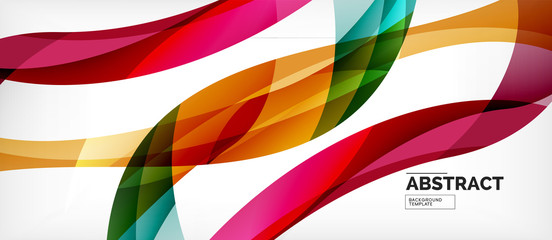 Colorful wave lines abstract background, color line for business or techno presentation