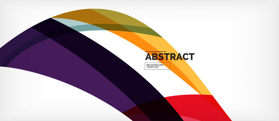 Obraz premium Colorful wave lines abstract background, color line for business or techno presentation