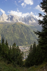 Mountain ridge at the background of the valley