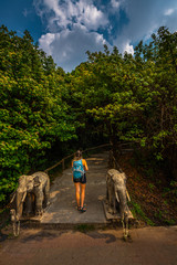 Beginning of trailhead in Doi Inthanon National Park nera Chiang Mai Thailand