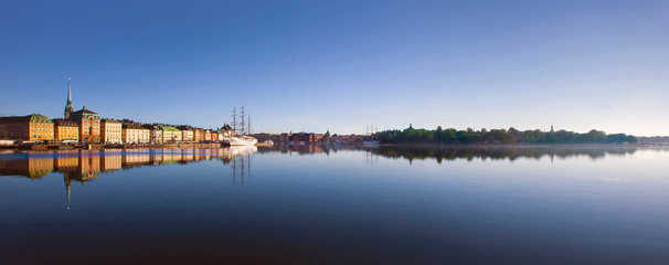 Naklejka premium View of Stockholm Sweden early morning