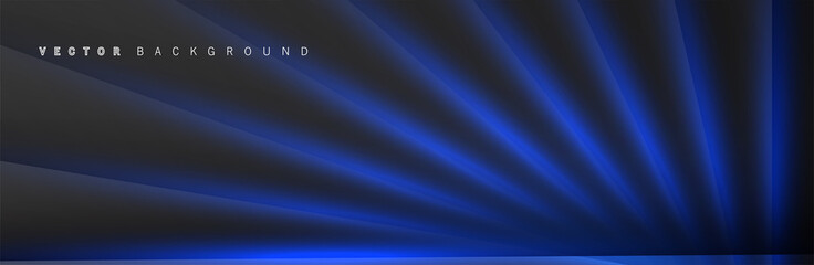 Blue light line shadow dark grey luxury background