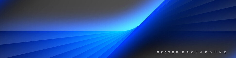 Blue light line shadow dark grey luxury background
