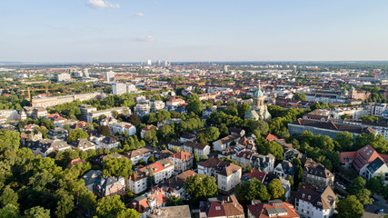 Aerial View Cityscape of Mannheim Germany