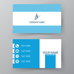 Vector business card. Visiting card for business and personal use. Modern presentation card. Vector illustration design.