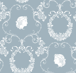 floral lace seamless pattern