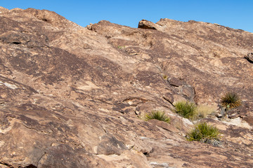 Southwestern rock face and sky background