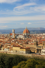 Fototapeta na wymiar The medieval city of Florence, Italy