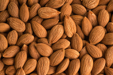 Pattern of fresh almond nuts